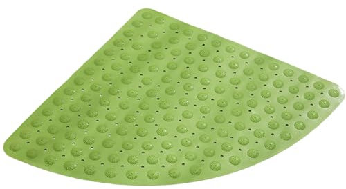 Rutschfest Dreieckig Duscheinlage,Sector Dusch Antirutschmatte,Komfort,Mit SaugnäPfen,Mit AbflusslöChern,Weicher Textur,Leicht Reinigen,Passt Auf Die Meisten Badewannen Und BöDen FüR Zuhause