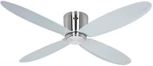 CasaFan ECO PLANO II 132 WiFi Deckenventilator, Leiser Ventilator mit extraflachem DC-Motor, 6 Geschwindigkeiten mit Fernbedienung, inkl. Timer & App-Steuerung, Deckenlüfter für Räume bis 22 qm