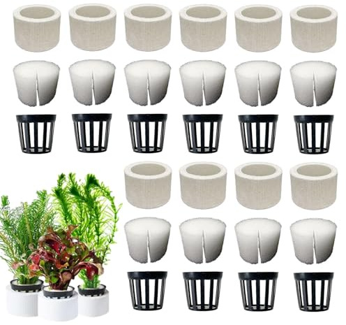 Bexdug Aquatic Plants Fixed Ring Set Aquarium Plant Weights Pot Anti-Floating Ceramic Plant Fixing Basket Base Aquarium Plant Holder Rings, Anti-Floating Water Plant Weights Pot
