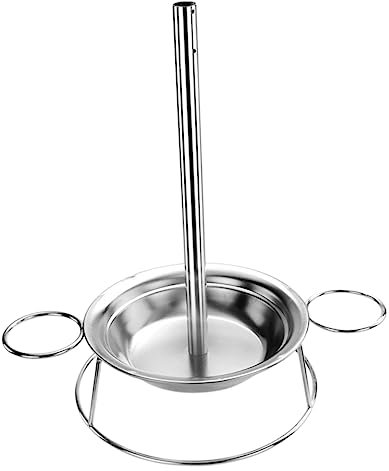 Garneck Heavy Duty Chicken Holder Pan Roasting Rack Stand for Outdoor Cooking Grilled Roast Rack Chicken Roaster Easy Assembly