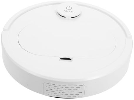 ANDRESLAD Robot Aspirapolvere Automatico Intelligente Spazzante Integrato, Potente Motore Di Aspirazione Usb Ricaricabile Per Pulizia Pavimenti, Legno, Marmo e Tappeti, Uso Domestico Manuale Bianco