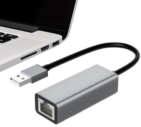 Adaptador USB C Ethernet de Trabajo Remoto - Adaptador Ethernet USB C de | alta velocidad, adaptador USB C a LAN | Adaptador de red , adaptadores de red USB para viajes de negocios