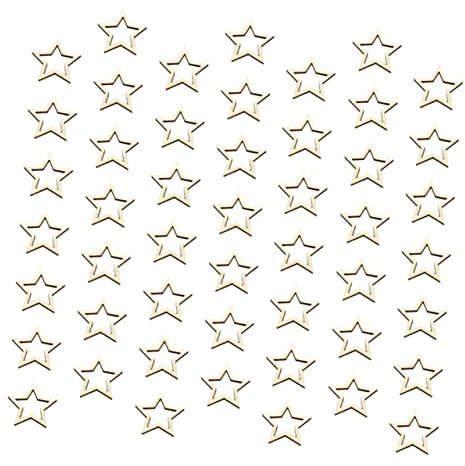 Uonlytech 1set Wooden Five-Pointed Star Skewer Cutouts Charcuterie Tandoor Tabletop Topper Kebab Sugar Packets Mini Silverware Boards Pix of The Lid Wood Chips Hanging Pendant Wood 200pcs