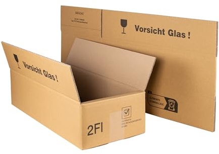 5x Versandkarton/Umkarton für 2er Flaschen Geschenkkartons, Weingeschenkkartons, Geschenkboxen, Holzkisten