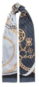 GUESS Damenschal, Coal Logo, Polyester, 90 x 180 cm