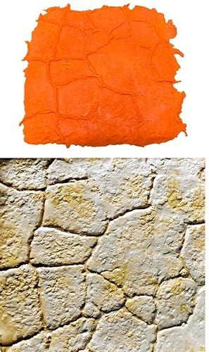 Molde para yeso impreso Rock Mat 31, pared impresa cemento impreso, de 40 x 40 cm aproximadamente, moldes para suelo y moldes para piedra