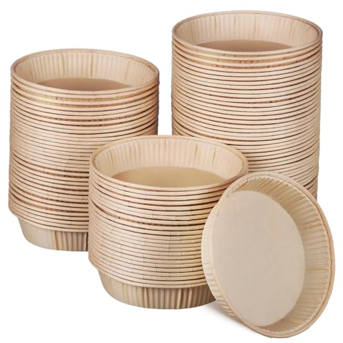GARIOUANS 100 Piezas Moldes para Tartas de Bandejas Desechables para Hornear Aptas para Horno y Microondas para Postres y Tartas