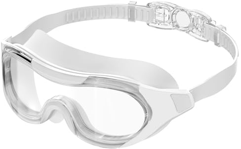 Seaflar simglasögon unisex anti-dimma UV-skydd | dykglasögon vuxna stor ram HD-lins | professionella simglasögon för simning dykning och vattensporter – BBK-T-WH