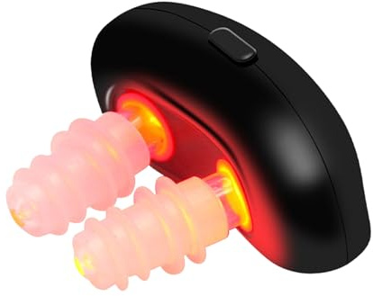 Parche nasal RespiRelief con luz roja para aliviar los síntomas respiratorios con innovadora tecnología de fototerapia para liberar los senos nasales (negro, talla única)