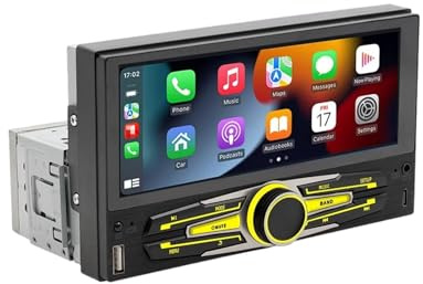 sistema di navigazione video per la riproduzione di auto Lettore multimediale radio CarPlay cablato/wireless 1Din Universal Car Video Player da 6,86 pollici