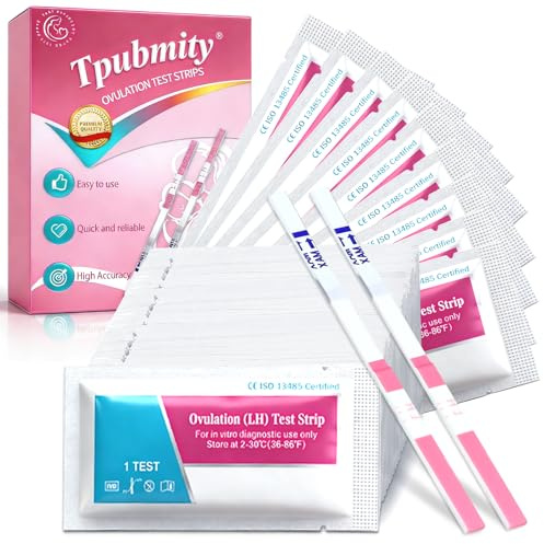 50 Stück Ovulationstest Streifen,Ovulation Test Strips für Eisprung,Fruchtbarkeitstest für Frauen zur Bestimmung des Eisprung,Kinderwunsch Ovulationstest,Speziell für Frauen Entworfen