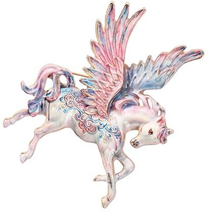 Jolie broche en forme de cheval avec signe du zodiaque chinois, symbolise la bravoure, en alliage, accessoire de mode pour offrir, Einheitsgröße, comme décrit