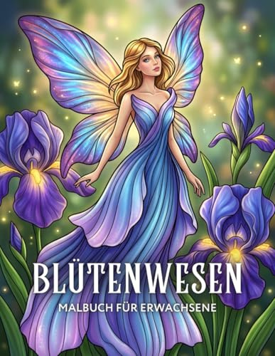 Blütenwesen Malbuch für Erwachsene: Fantastische Feen-Motive mit Blumen zum Entspannen und für kreative Auszeiten
