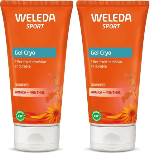WELEDA Gel Cryo à l’Arnica – Gel Arnica Effet Froid Immédiat, Récupération Sportive, Effet Froid Intense, Hydrate à l’Aloe Vera Bio, Texture Non Grasse, Absorption Rapide, labellisé NATRUE, 100ml