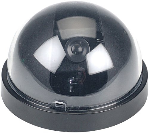 VisorTech Video-Kamera-Attrappen: Überwachungskamera-Attrappe Dome-Form (Sicherheits-Kamera-Attrappe, Dummy Aussenkamera, Überwachungskameras)