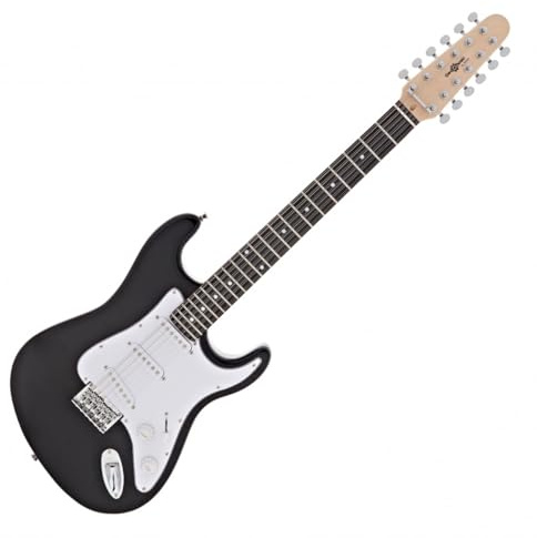 Guitare Électrique LA 12 Cordes par Gear4music | Sons distinctifs à 12 cordes, manche confortable en érable et corps léger en tilleul, housse/médiators/sangle/câble inclus