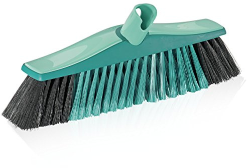 Leifheit Allroundbesen Xtra Clean Plus 30 cm, X-Borsten für gründlicheres Fegen, Kehrbesen mit Borsten aus Kunststofffaser, Feger, Straßenbesen ohne Stiel, Laminatbesen mit Click-System