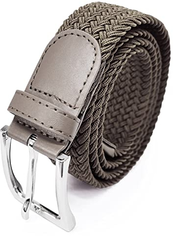 Glamexx24 Elastischer Gürtel Unisex, Geflochtener Stretchgürtel für Damen & Herren, Stufenlos Verstellbarer Stoffgürtel ohne Löcher, Flechtgürtel für Jeans & Freizeithosen (Breite: 3,5 cm)