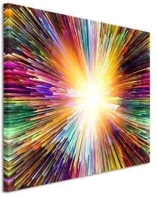 Paul Sinus Art XXL Fotoleinwand 120x80cm Bunte Farbexplosion auf Leinwand exklusives Wandbild moderne Fotografie für ihre Wand in vielen Größen