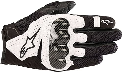 Motorradhandschuhe Alpinestars Smx-1 Air V2 Gloves Black White, Schwarz/Weiss, L