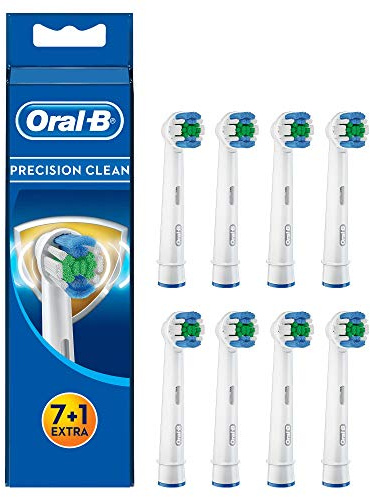 Braun Oral-B 4210201207467 Precision Clean Aufsteckbürsten Mit Bakterienschutz, Verhindert Bakterielles Wachstum Auf Den Borsten, 8 Stück