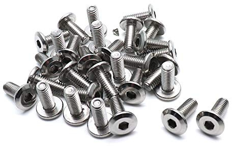 Cyful - Tornillos de cabeza plana hexagonal de acero inoxidable con tornillo avellanado, 30 unidades