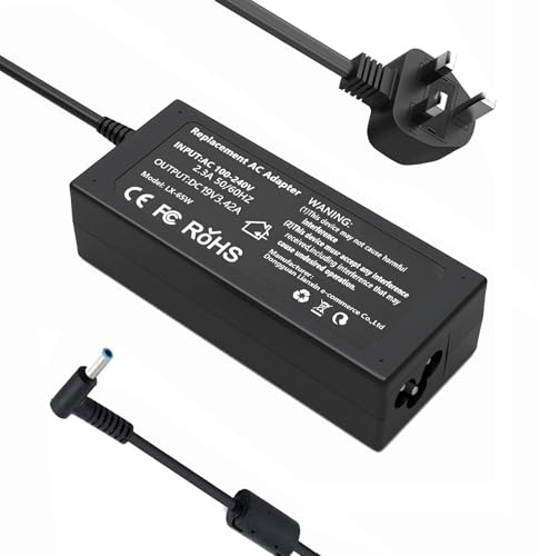65W HP Laptop Charger for HP Pavilion x360 11 13 14 15 17,Envy 13 15 X360,Elitebook 840 G5, ProBook 430 440 450 455 470 G4 G5 G6 G7 G8 250 G6 255 G7 710412-001 741727-001 Power Supply (4.5mm * 3mm)
