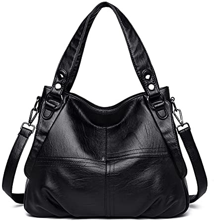 Sacmill Damen Handtasche Große Leder Damenhandtasche Umhängetaschen Designer Schultertasche Hobo Tasche