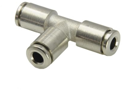 IQS T - Steckverbindung 12 mm - 12 mm Messing vernickelt Standard