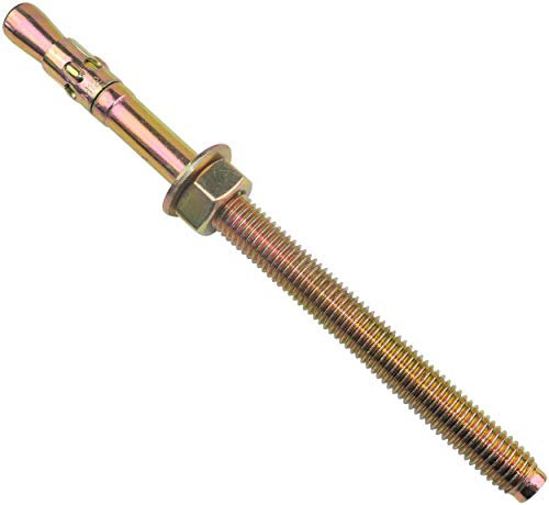 AERZETIX - C46789 - Lot de 5 - Boulons d'ancrage à frapper Ø12x180mm - goujon d'ancrage pour béton/brique/pierre - goujon à expansion - en acier laitonné