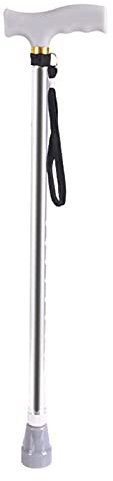 DTDMY Pieghevole Bastone da Passeggio, Camminare Dispositivo di assisstante per Anziani, bastoni da Passeggio Leggeri, handicappati e utenti disabili, Canna per stabilità e Supporto (Colore : White)