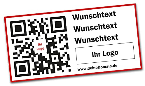 Social Media Aufkleber mit QR Code Link für Firmen Unternehmen Marken Sticker personalisiert für Auto Bus Schaufenster Theke Marketing Werbung (03 Firmen-Homepage, Eckig)