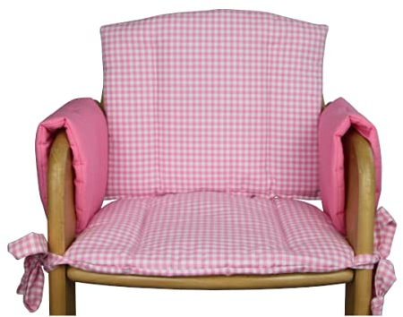 Sitzkissen Ersatzbezug 4tlg rosa kariert für Tip Top/Comfort Herlag