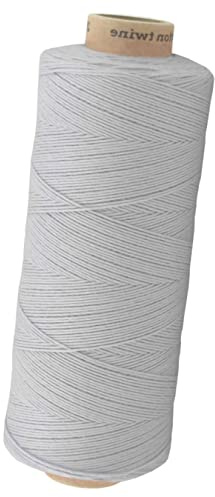 fuwi Baumwollkordel 1 mm - Bäckergarn, Makramee & Geschenkband - 100% neue Baumwolle, matt und farbecht, 650 Meter (0062 Hellgrau)