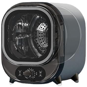 LBMED Sèche-Linge Portablepourvêtements,sèche-lingecompactBlu-Ray 18L Avecseauintérieurdouble Couche,températureconstante 60° Et Minuterie 0 À 200minutes,séchage À 360° Et Séchage Rapide 10 À 12min