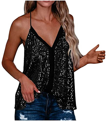 RMBLYfeiye Schmetterling Kostüm Damen Glitzer Top Meerjungfrau Pailletten Shirt Oberteil Silvester Outfit Pailettenrock Für