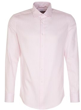 Silkesdekal herr business skjorta – X-Slim Fit – strykfri – Kent krage – långärmad – 100% bomull, ROSA, 37