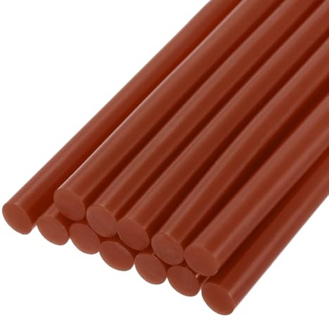 QUARKZMAN 12 Stück Heißklebestifte 7mm x 100mm Heißklebesticks Bunt Heißklebepistole Sticks Heißkleber Klebestifte Klebstoff für DIY Kunsthandwerk AbdichtungDunkelbraun