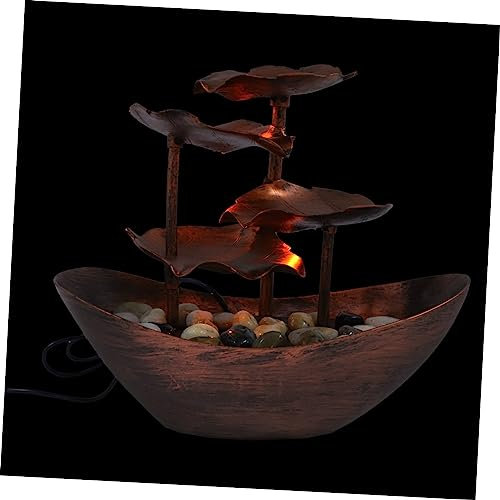 Cabilock Adornos De Fuente De Agua Diseño De Adorno De Cascada para Escritorio Decoración De Mesa para Sala De Estar Ambiente De Hogar