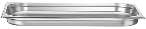 HENDI Bac Gastronorme, GN 1/1, résistance thermique -40 °C à 300 °C, utilisable dans des fours à convection, des réfrigérateurs, des bain-maries, des chafing dishes, 5L, 530x325x(H) 40mm, inox