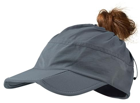 TAGVO Basecap Damen Sommer, Sun Visor Schnell Trocknende Baseballkappe, UV-Schutz Leichte Faltbar Atmungsaktive Running Sport Cap, Pferdeschwanz Verstellbar Baseball Cap Golf Kappe für Draußen