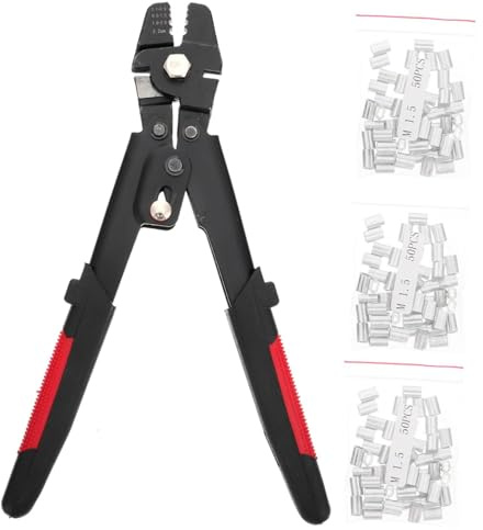 HONITANO Pinza Crimpatrice in Acciaio Inox Resistente con Tagliacavi Integrato Antiscivolo e Molla Ritorno Professionale per Cablaggi e Crimpatrice Durevole per Uso Esterno e da Te