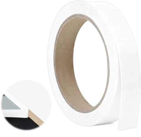 Cinta de borde blanca 20mm x 10m | Cinta de melamina preencolada para armarios de cocina, muebles y reparación de escritorios | Cinta adhesiva DIY sin necesidad de plancha, fácil aplicación