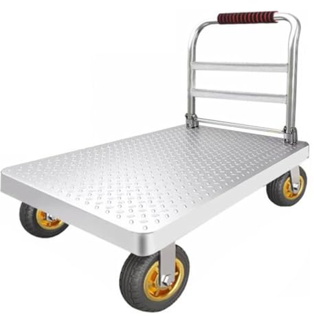 Carrello a Piattaforma per spostare Oggetti Pesanti, carrelli a Piattaforma, Ruote girevoli, Carrello Pieghevole a Spinta per casa, Ufficio, Negozio, Facile Trasporto e Magazzino (125 x 75 cm)