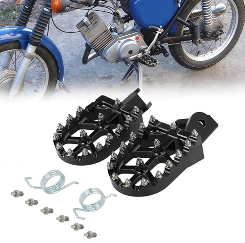 Motorrad Fußrasten CNC Aluminium für Simson S51 S50 S70 Moped Schwarz