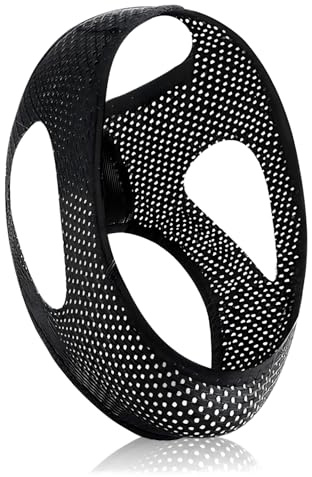 DOHUG Ensemble de Pièces Réglable Ceinture Mentonnière Anti-Ronflement,Anti-ronflement Mentonnière,Dispositifs Anti Ronflement,Solution Ronflements Réglable Mentonnière (Noir, Mince et léger 1)