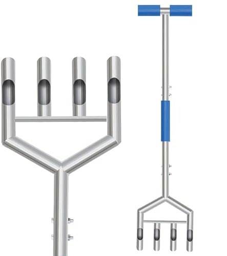 Timisea Rasenlüfter mit Hohlspoons Manueller Aerifizierer für Rasen Rasenspecht mit Verstopfungsschutz & verdickten Zinken zur effektiven Bodenbelüftung gegen Verdichtung
