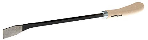 Berger Unkrautstecher 5200 aus geschmiedetem Qualitätsstahl Spargelstecher mit Holzgriff, Länge 46 cm, Schwarz