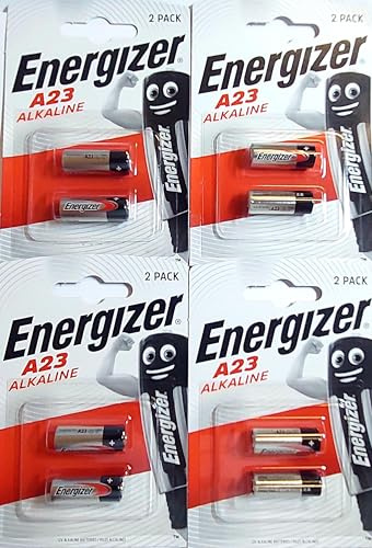 ENERGIZER Lot de 8 Blisters de 1 Pile Alcaline A23 / E23A MN21 12V