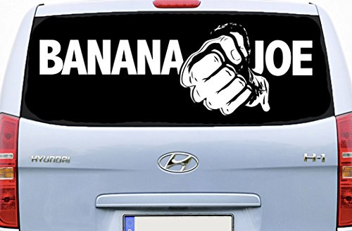 Banana Joe Heckscheiben-Aufkleber 1 Premiumfolie für KFZ für Scheibe oder Lack weiß Gr. B 85x40cm